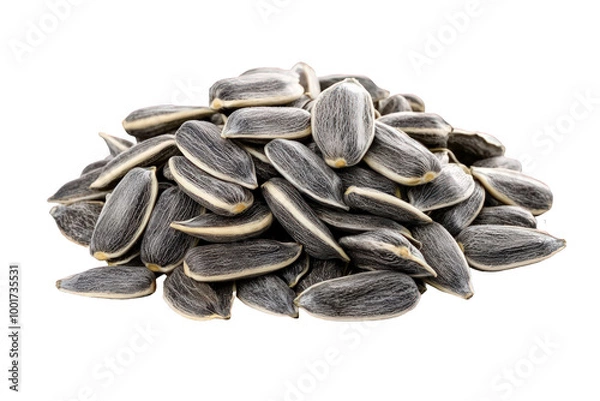 Obraz Sunflower Seeds Isolated on Transparent Background 