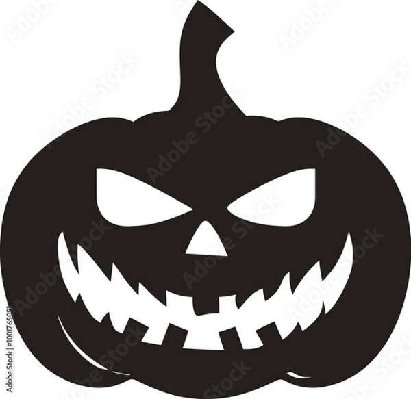 Obraz Halloween Pumpkin Flat Vector Icon