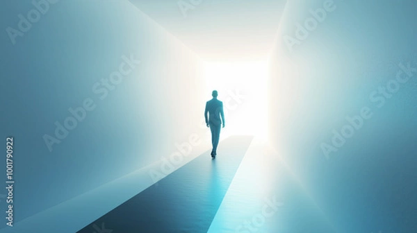 Fototapeta Heaven, paradise of light in sky, embodies the belief in the afterlife, where faith in God and Jesus Christ transcends death, offering solace and hope through religion.