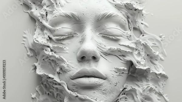 Obraz Abstract Portrait of a Woman in White