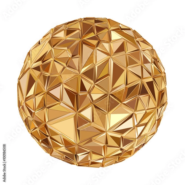 Obraz Geometric Disco ball Isolated. Holidays Background