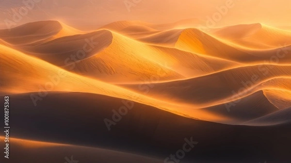 Obraz Golden Hour Glow in Desert Landscape