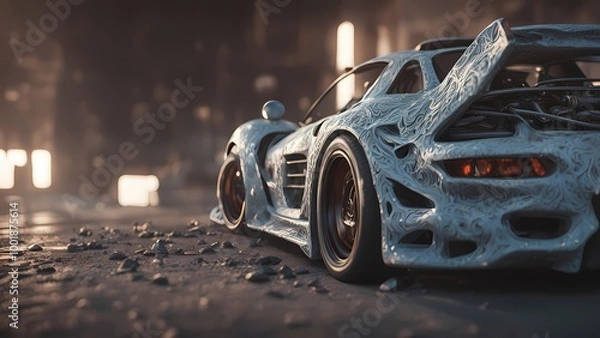 Fototapeta car headlight