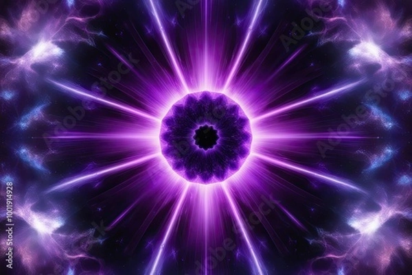 Fototapeta Amethyst Glow Against Cosmic Abstract Background