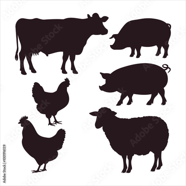 Obraz farm animals collection