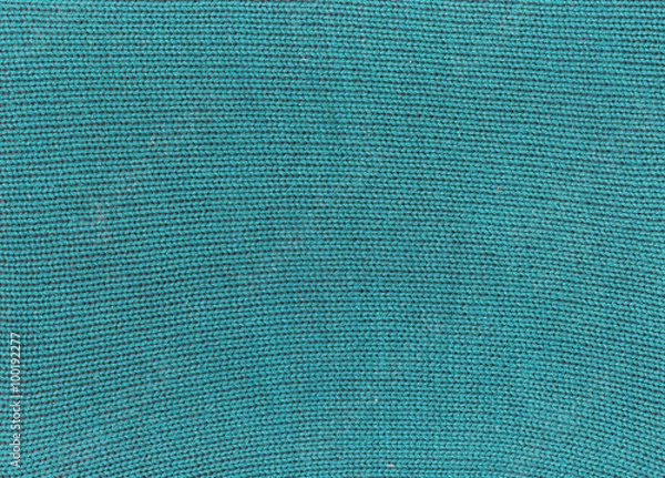 Fototapeta Green knitted material texture.