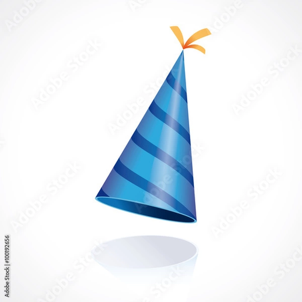 Obraz Blue Party Hat with Stripes
