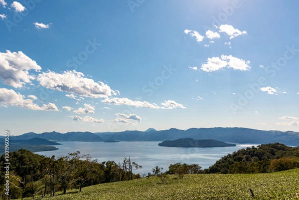 Obraz 北海道　屈斜路湖　藻琴山から
