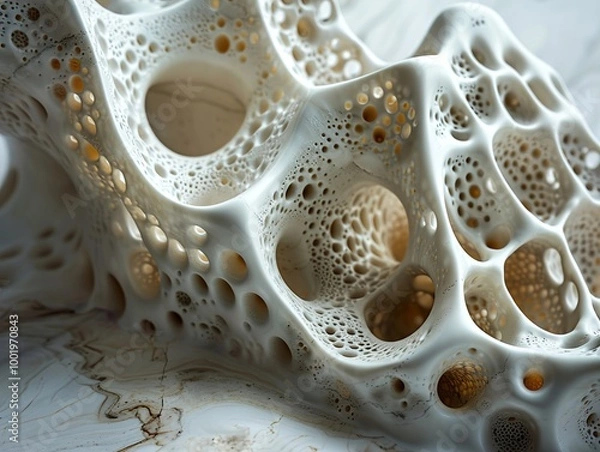 Fototapeta Abstract Organic Texture: Cellular Structure in 3D