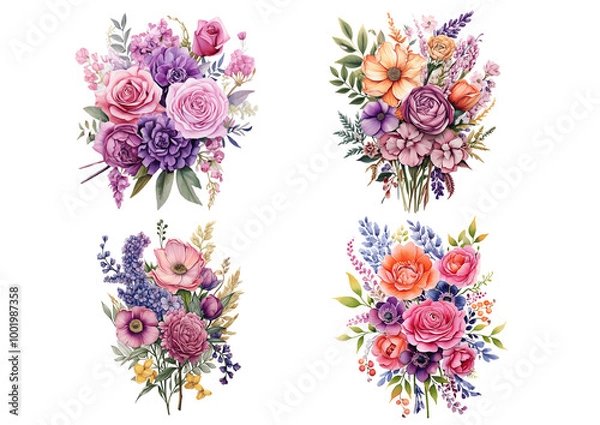 Obraz Watercolor flowers