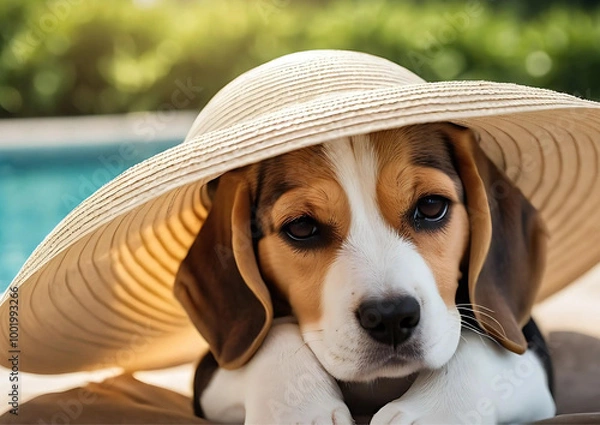 Obraz a dog wearing hat