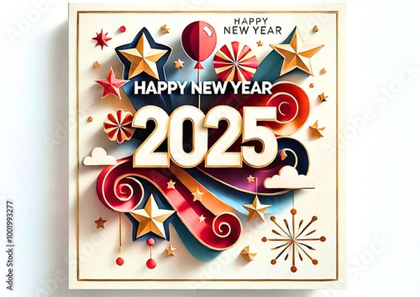 Obraz Happy new year 2025 card