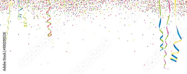 Obraz Tło konfetti i serpentyny