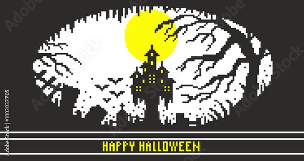 Fototapeta ハロウィンのピクセルアート