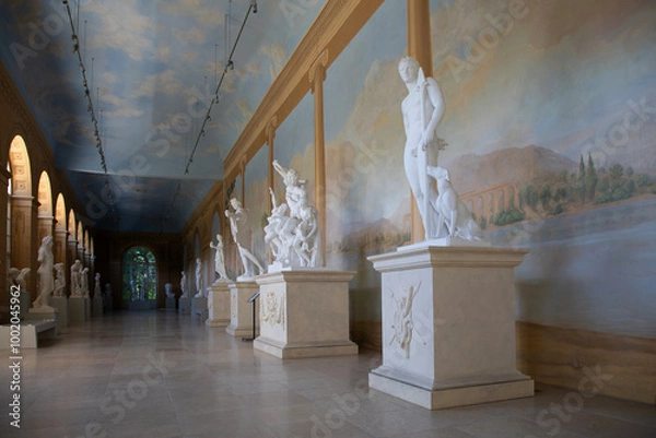 Fototapeta Beautiful view of the interior of the Old Orangery of the Royal Lazienki Park in Warsaw, Poland