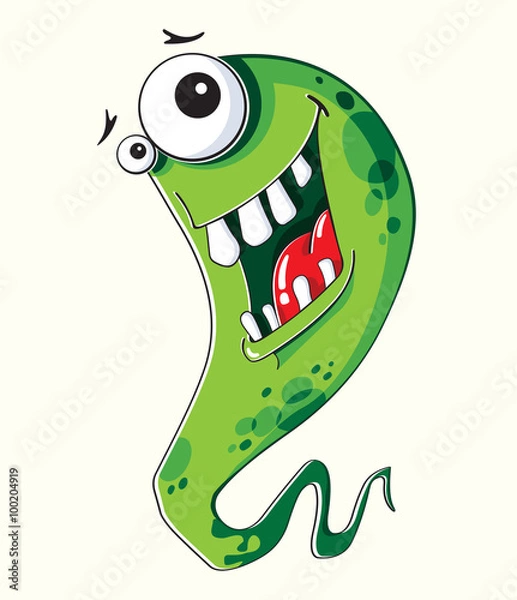 Obraz Funny green monster