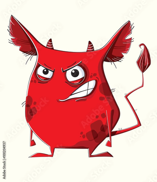 Obraz Anger red monster