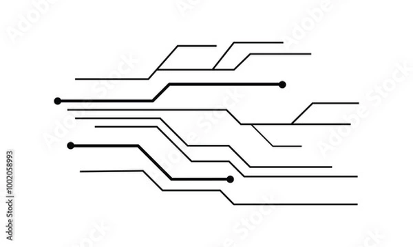 Fototapeta  USB  abstract , Networking wallpaper, technology, wire connected vector illustration.