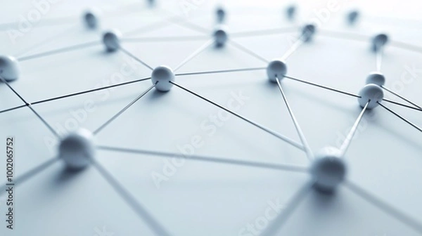 Fototapeta A sleek diagram showcasing interconnected elements on a clean backdrop, ideal for presentations and educational content.