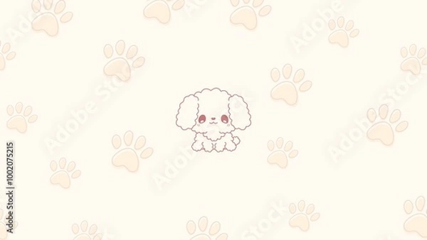 Fototapeta Cute animal character wallpaper