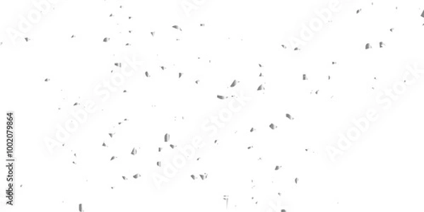 Fototapeta Silver shiny glitter sparkle confetti falling down on transparent background. Vector illustration.


