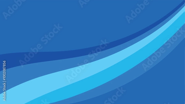 Fototapeta Abstract blue wave design with flowing lines creates a dynamic artistic backdrop