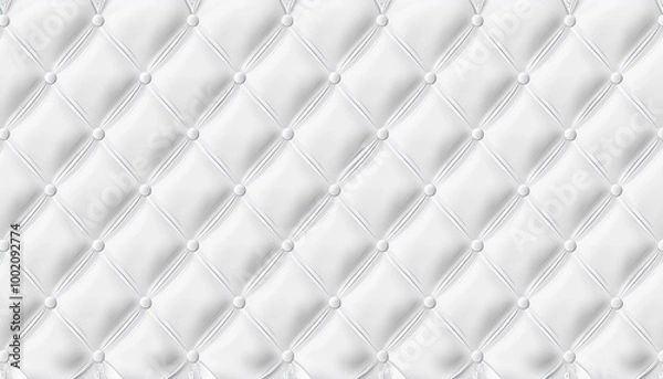 Fototapeta Wide Light white luxury upholstery sofa texture background concept for clean gray vintage leather furniture pattern wallpaper