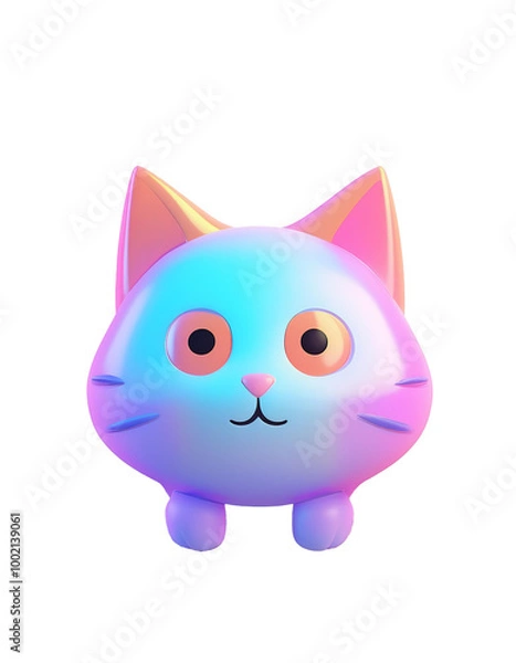 Fototapeta cat 3d icon