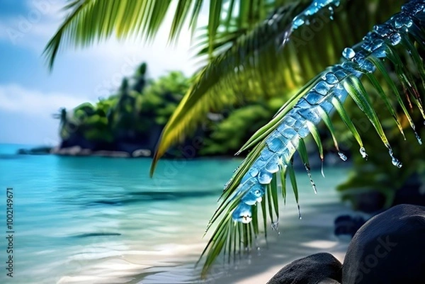 Obraz palm tree on the beach