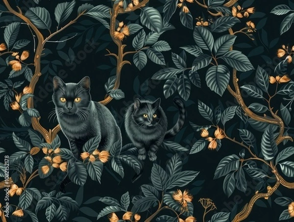 Fototapeta Vibrant Elegant Dream Art Pattern: High-Resolution Seamless Pattern for Premium Designs-Perfect for Print and Web