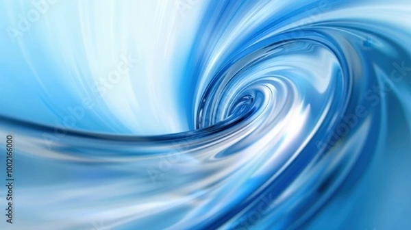 Fototapeta Vibrant Blue Wave, a dynamic abstract backdrop featuring deep blue tones and fluid shapes, perfect for digital wallpaper or artistic projects, evoking calm and creativity.