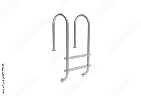 Obraz swimming pool ladder angle view without shadow 3d render