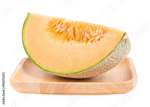 Obraz Cantaloupe melon isolated on white background
