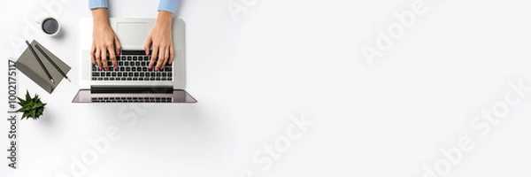 Obraz Modern office desktop with copy space