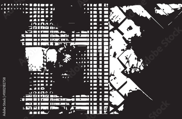 Fototapeta Abstract background. Monochrome texture. Image includes a effect the black and white tones.