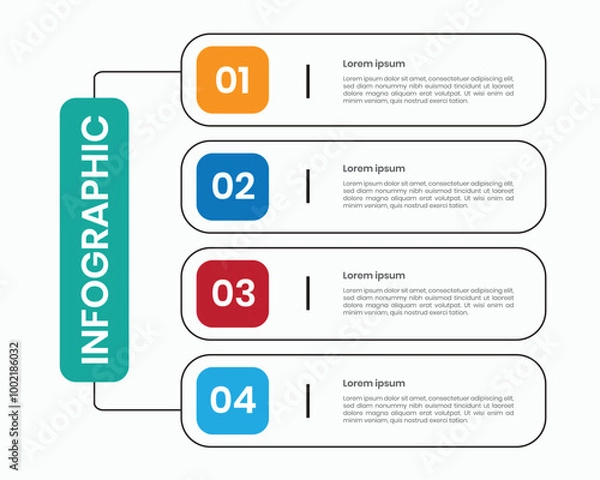 Fototapeta Modern infographic design template, Infographic Elements for using company data highlights.