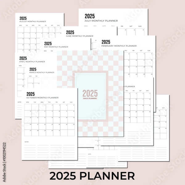 Obraz 2025 planner , journal and tracker