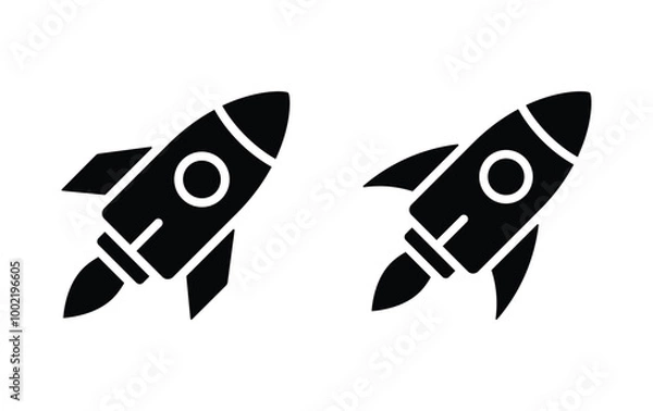 Fototapeta Rocket icon, rocket sign vector