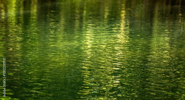 Obraz shiny water, bright waves, calm nature.
