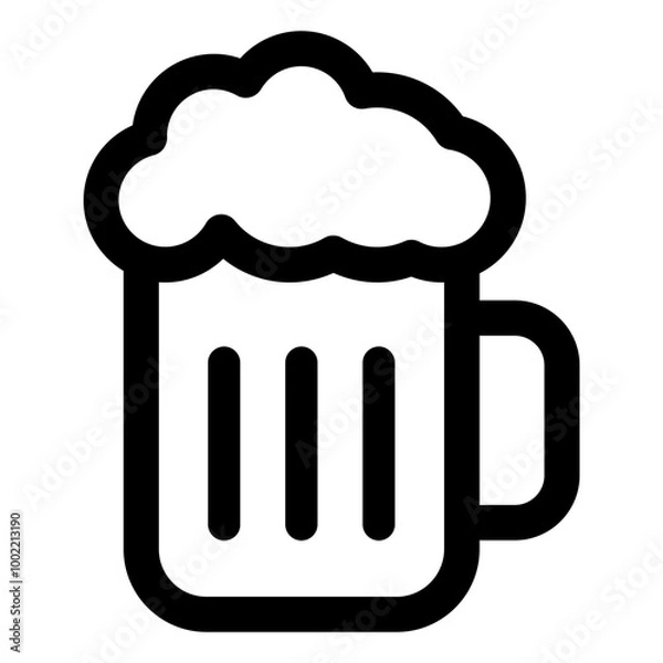 Fototapeta Beer icon - Outline style
