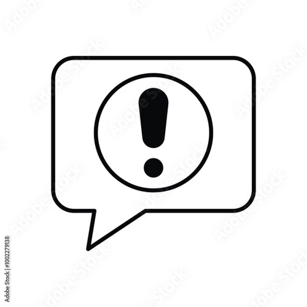 Fototapeta Tooltip vector icon stock illustration