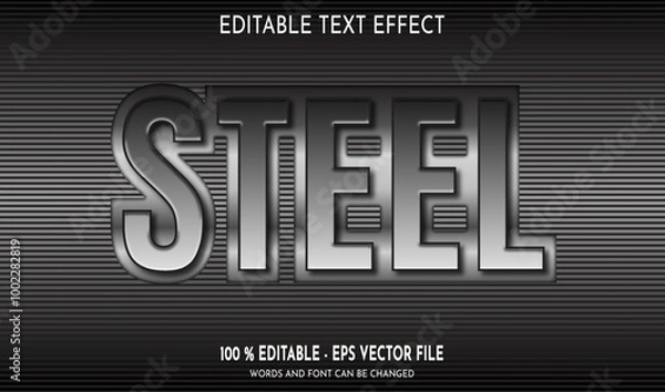 Obraz Steel Editable Text Effect