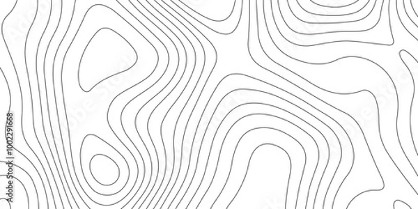Fototapeta White topography topology texture wavy contour map texture design graphics old map texture smooth curved lines abstract background design wallpaper for desktop