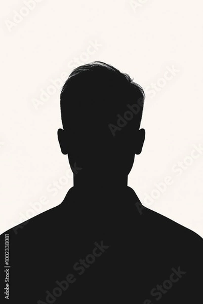 Fototapeta Male Default Anonymous User Icon Design Silhouette Avatar Profile Picture