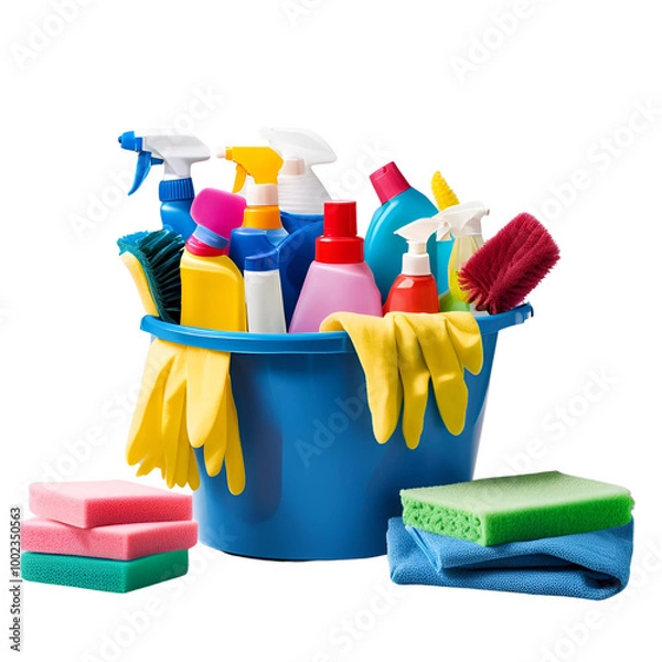 Obraz bucket with cleaning supplies