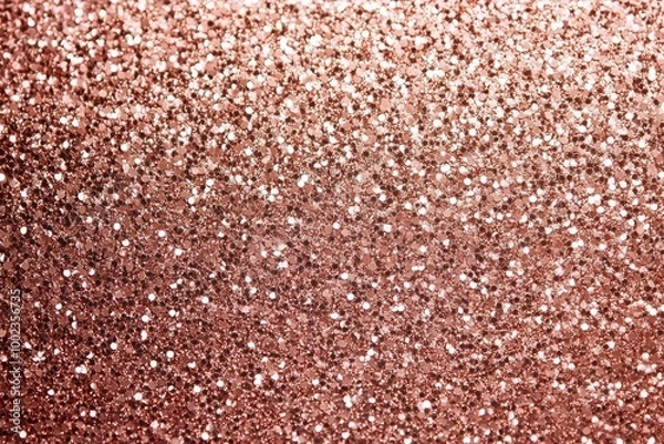 Obraz Rose gold glitter background featuring a sparkling texture, ideal for holiday or event wrapping paper design