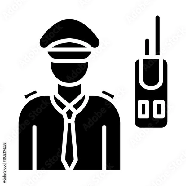 Obraz Security Guard Icon Style