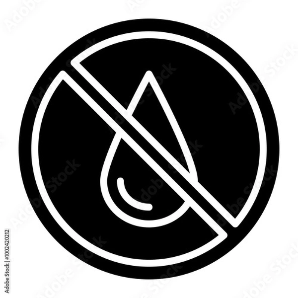 Fototapeta No Water icon style
