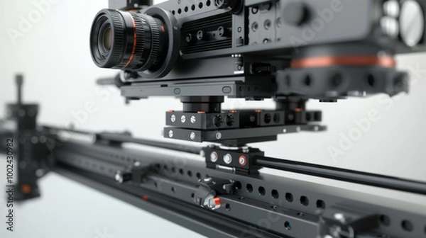 Fototapeta Motion control systems for precise camera movement isolated on white background