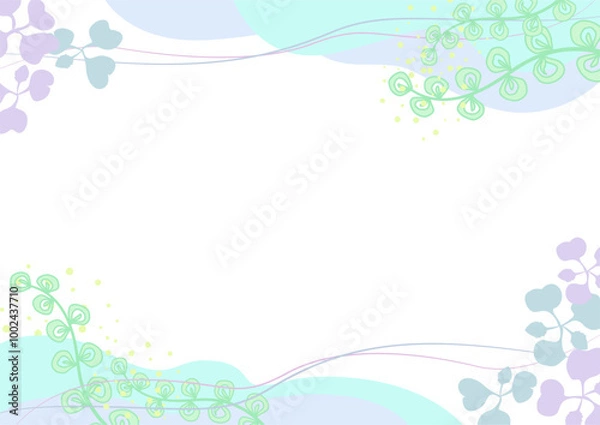 Fototapeta Background nature freehand Leaf background. Leaf nature style with space for text - design for  background social media, postcards, poster, business card, flyer, brochure other.